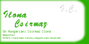 ilona csirmaz business card